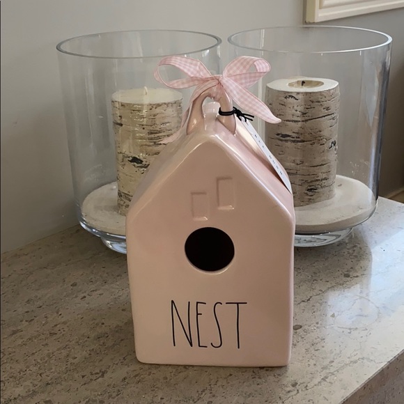 LAST ONE:  Rae Dunn “Nest” ceramic birdhouse. - Picture 5 of 8